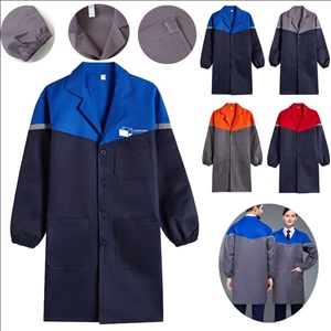 Unisex Durable Long Sleeve Workwear Lab Coat With Pockets